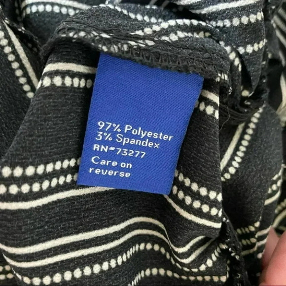 Apt. 9 XXL plus-size Black & white striped jumpsuit - Picture 5 of 7